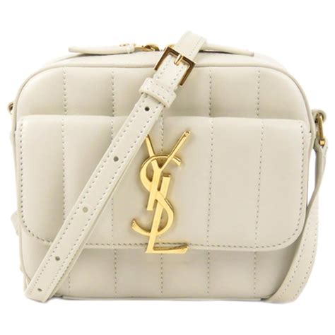 ysl white leather bag